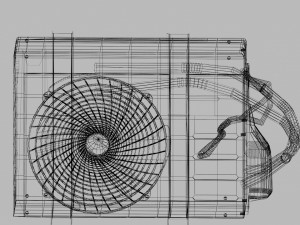 split air conditioner Model 3D