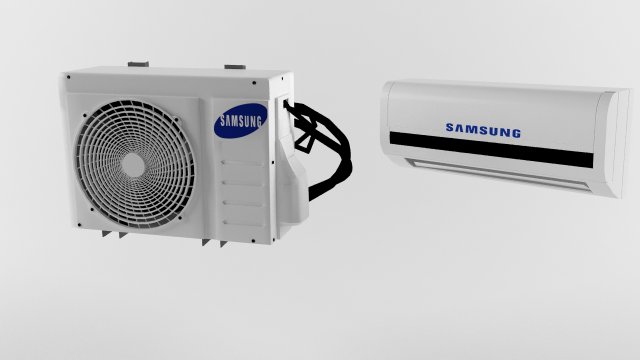 split air conditioner Model 3D .c4d .max .obj .3ds .fbx .stl .blend 