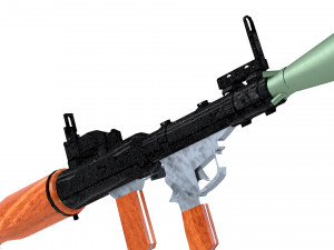 rpg-7 rocket launcher Model 3D