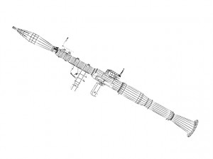 rpg-7 rocket launcher Model 3D
