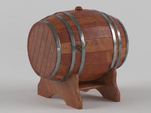old wine barrel model Modelo 3D