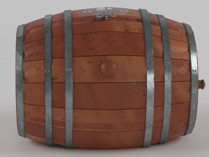 old wine barrel model Modelo 3D