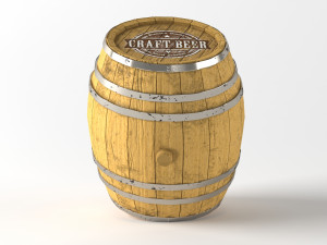 old wooden barrel 3D 모델