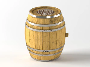old wooden barrel 3D Model