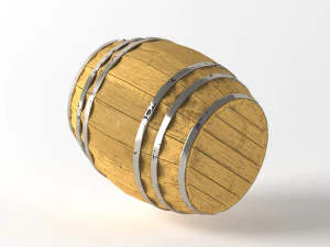 old wooden barrel 3D Model