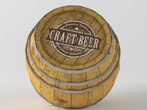 old wooden barrel 3D Model