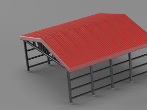 промисловий навіс 3D Модель