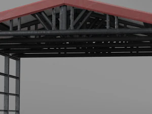 промисловий навіс 3D Модель
