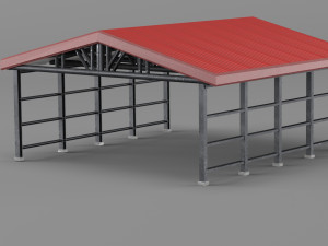 industrial canopy roof Modèle 3D