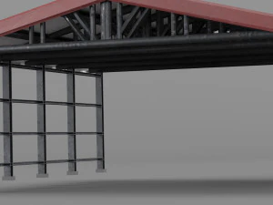 промисловий навіс 3D Модель