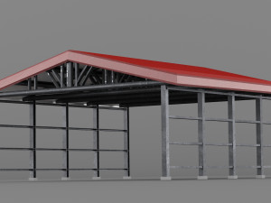 industrial canopy roof Modèle 3D