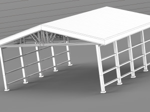 industrial canopy roof Modèle 3D