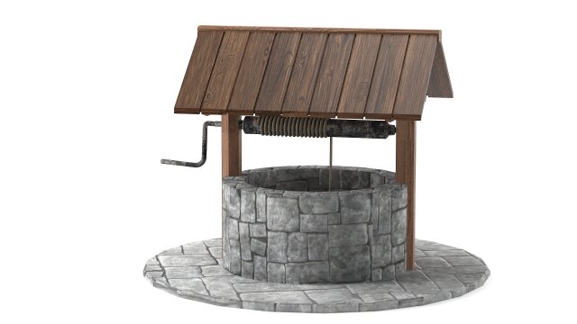 water well 3D 模型 .c4d .max .obj .3ds .fbx .stl .blend 