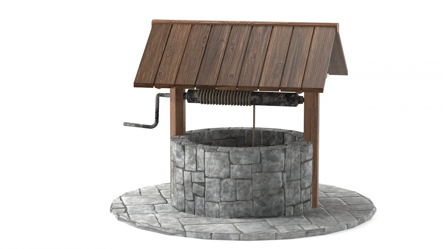 water well 3D Model .c4d .max .obj .3ds .fbx .stl .blend 