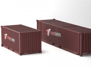 cargo container pbr Modelo 3D