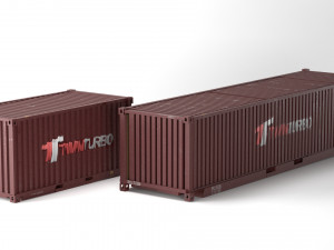 cargo container pbr Modelo 3D