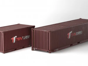 cargo container pbr 3D Model