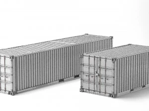 cargo container pbr 3D Model