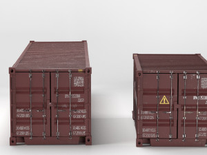 cargo container pbr Modelo 3D