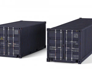 контейнер зруйнований вантаж пбр 3D Модель