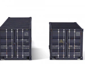 контейнер зруйнований вантаж пбр 3D Модель