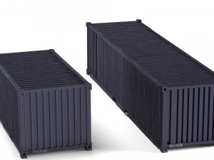 контейнер зруйнований вантаж пбр 3D Модель