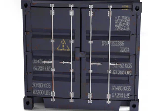 контейнер зруйнований вантаж пбр 3D Модель