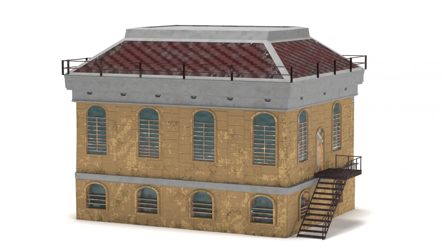 покинутий будинок пбр 3D Модель .c4d .max .obj .3ds .fbx .stl .blend 