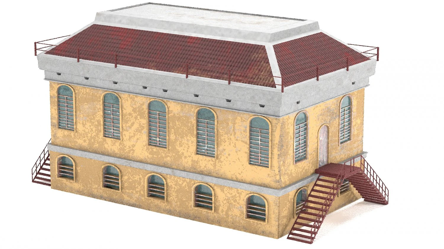 покинутий будинок пбр 3D Модель .c4d .max .obj .3ds .fbx .stl .blend 