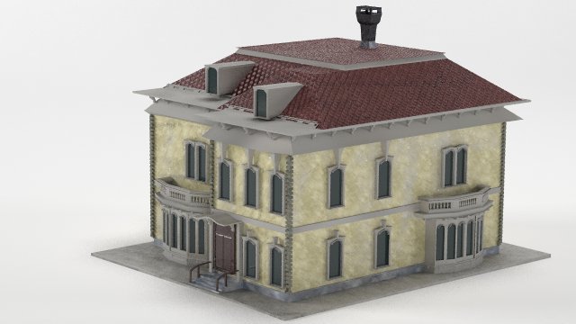 old victorian house pbr Model 3D .c4d .max .obj .3ds .fbx .stl .blend 
