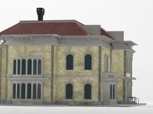 old victorian house pbr Model 3D