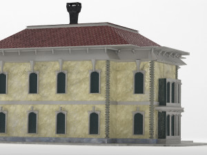 old victorian house pbr Model 3D