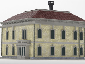 old victorian house pbr Model 3D