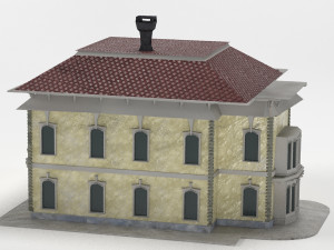 old victorian house pbr Model 3D