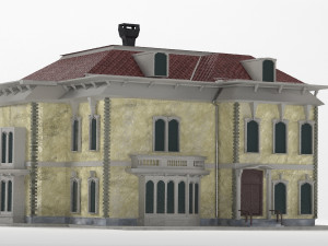 old victorian house pbr Model 3D