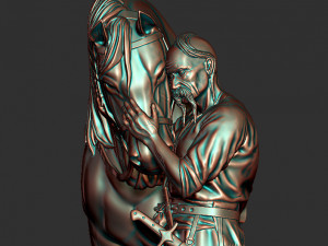 kozak with horse Modelo de Impressão 3D