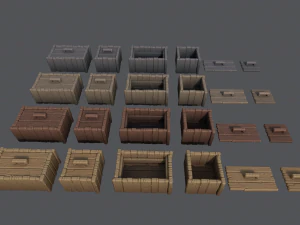 Stylized crate 3D Model