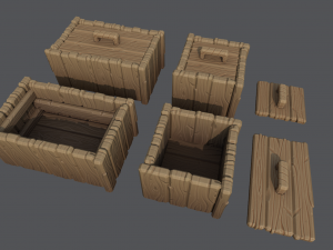 stylized crate 3D Модель