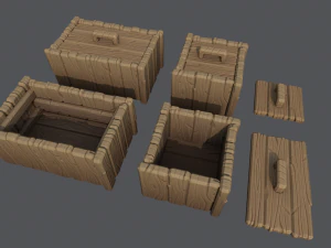 Stylized crate 3D Model