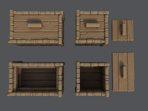 Stylized crate 3D Model