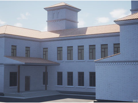Stylized Modular Building Kit - Ukrainian Art Nouveau 3D Model