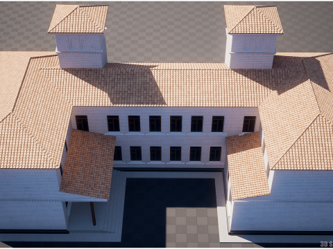 Stylized Modular Building Kit - Ukrainian Art Nouveau 3D Model