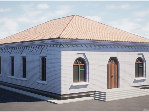 Stylized Modular Building Kit - Ukrainian Art Nouveau 3D Model