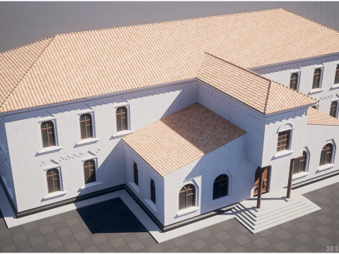Stylized Modular Building Kit - Ukrainian Art Nouveau 3D Model