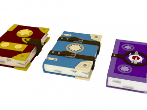 spell book collection 3D Model