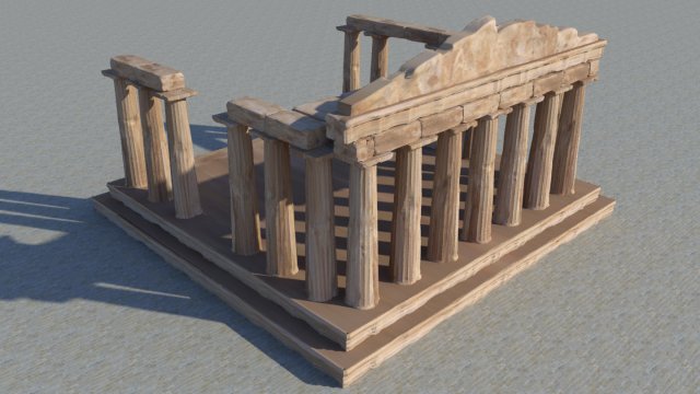 parthenon 3D मॉडल .c4d .max .obj .3ds .fbx .stl .blend 