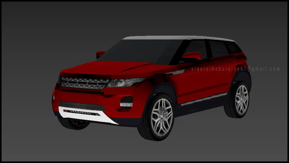 range rover evoque2012low poly 3D Model .c4d .max .obj .3ds .fbx .stl .blend 
