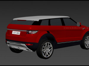 range rover evoque2012low poly Modello 3D