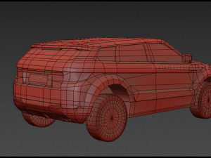 range rover evoque2012low poly Modello 3D