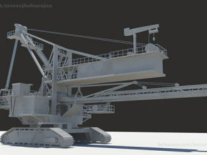 Bucket-wheel excavator 3D Model